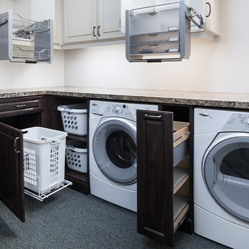 Laundry Room Pull Out Shelves