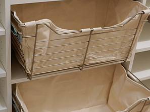 2 baskets with canvas liners in closet st louis