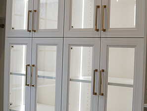 lighted cabinets in closet st louis