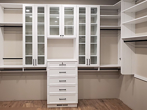 Walk-in Closet with Glass Doors