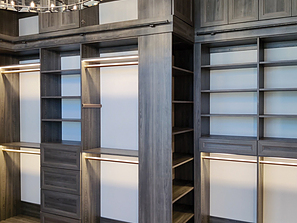 Custom Walk-in Closet with LED Lighting