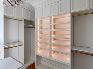 LED Shoe Shelf in Walk-in Closet