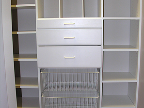 Empty Pantry Shelves and Drawers