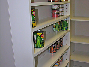 Shallow Pantry Shelves for Canned Goods