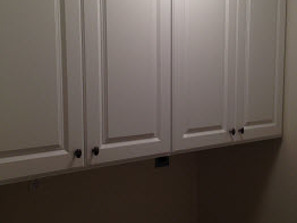 White Custom Cabinets in Garage in St. Louis