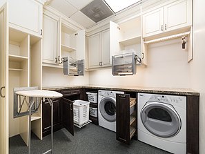 White Laundry Room in St. Louis 